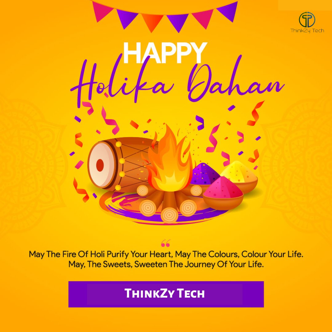 ThinkzyTech's tweet photo. May The Fire Of Holi Purify Your Heart, May The Colours, Colour Your Life. May, The Sweets, Sweeten The Journey Of Your Life.

HAPPY HOLIKA DAHAN...

#holi #happyholi #festival #india #colors #love #holifest #holifestivalofcolours #holihai #festivalofcolors #photography https://t.co/cN2fPuPfCG