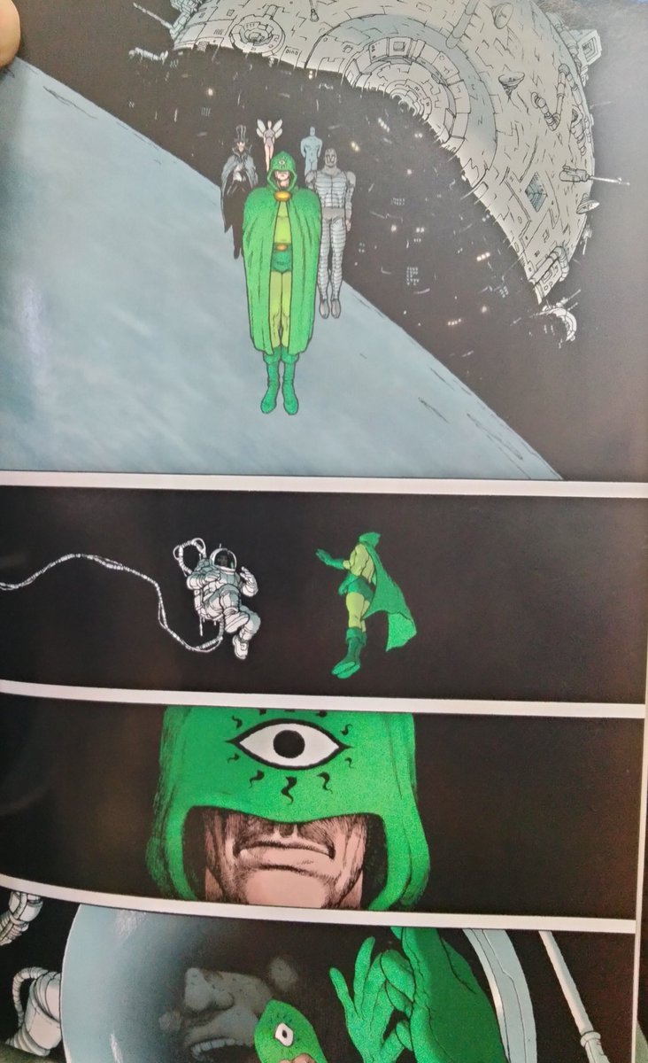 AdamJCWard1's tweet photo. One of my favorite pages from #flexmentallo @grantmorrison and @frankquitely1 https://t.co/iG0PJW6ehX