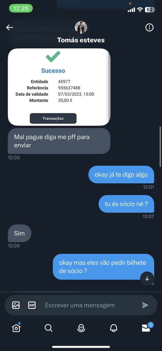 BURLA!!! Este tomás esteves diz que vendes bilhetes do benfica e simplesmente fica com o dinheiro e não manda bilhetes nenhuns.