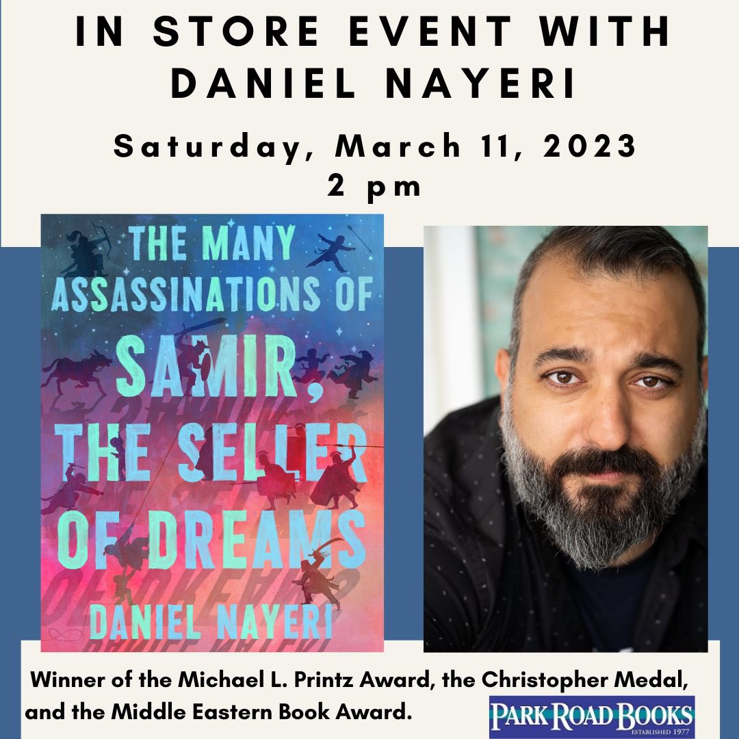 Join us on Saturday, March 11, as we welcome author and new NC resident @DanielNayeri @SCBWICarolinas #middlegrade #EVENT #authorlife