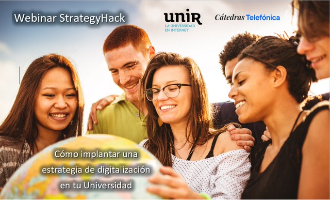 UNIRiTED's tweet photo. 📢 !No te lo pierdas! webinar sobre “Estrategias de digitalización de la universidad” dentro del proyecto europeo #StrategyHack en colaboración con #CatedraTelefonicaUNIR.

🗓️ 9 de marzo a las 16:00h
👉Inscripción: https://t.co/3fWY2GxKGk 

🇪🇺 Co-funded @EUErasmusPlus https://t.co/hh6ZKOt59C