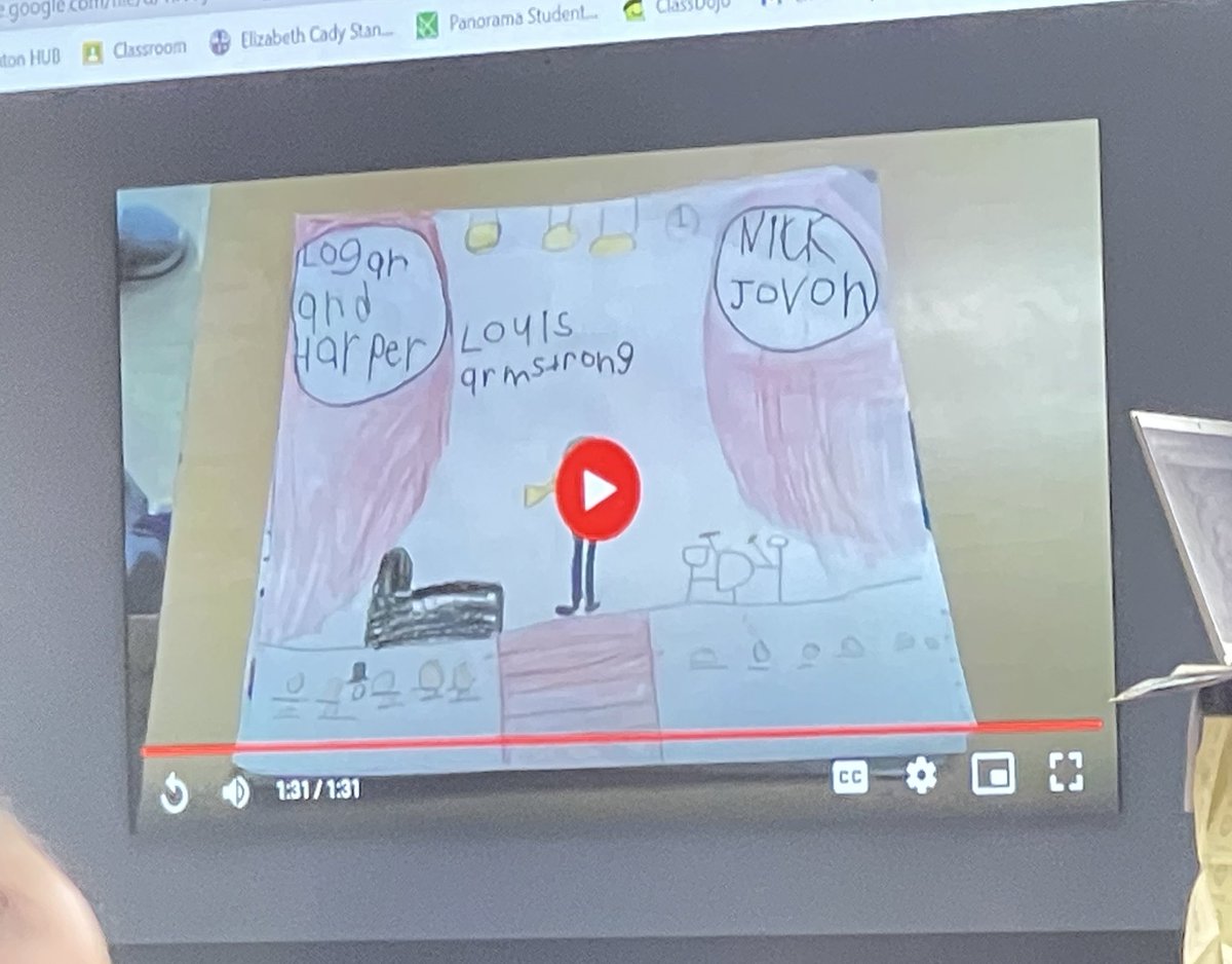 BlambleKD's tweet photo. Student presentations were the culminating event of 4 weeks of hard work. Ss used recorded paper slides, posters and electronic slide shows to showcase the lives of well known civil rights figures. Great job! 👏 @MrsLaVoieECS https://t.co/zeLRSZJgRR