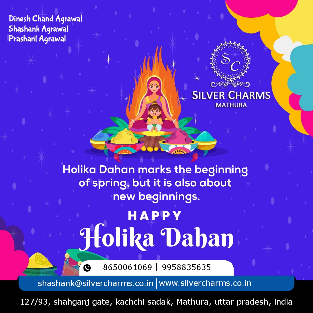 With Holi comes a lot of joy and happiness. It also brings delicious gujiyas and sweets. 
Happy Holi! -Silver Charms Mathura.

#happyholi #silvercharms #silverjewlery