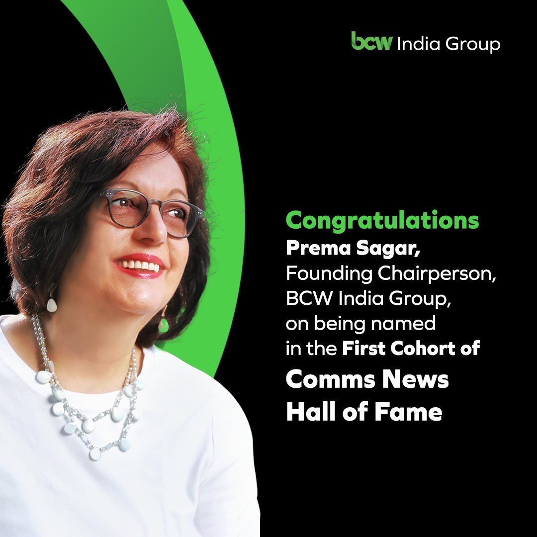 Heartiest congratulations to our Founding Chairperson, Prema Sagar, on being named in the first cohort of Comms News Hall of Fame! Your pioneering work, commitment, and leadership continue to inspire us.  

#CommsNewsHallofFame #ProudMoment #leadershipexcellence