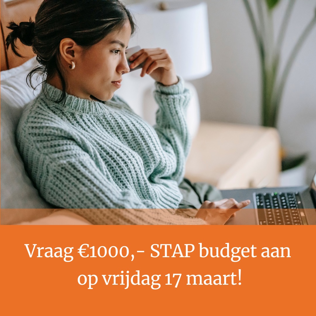 Als gevolg van een technische storing bij het UWV is de STAP-aanvraagronde van vorige week (28 feb) verplaatst naar vrijdag 17 maart. Je kunt dus nog inschrijven voor een opleiding en hiervoor op 17 maart subsidie aanvragen! bit.ly/3KYGLFj

#stapbudget #stap #sonnevelt