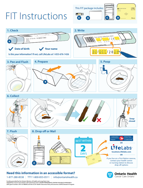 TO_CancerScreen's tweet image. Healthcare providers: #DYK the fecal immunochemical test (FIT) instructions are available in 32 languages for your patients? Download them here: bit.ly/3ATnYVi #ColonCancerAwarenessMonth