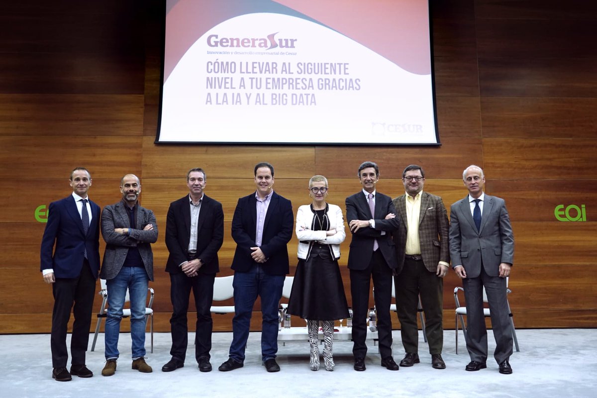CesurEdelSur's tweet photo. 🔴Os compartimos imágenes del acto de hoy sobre: Cómo llevar al siguiente nivel a tu empresa gracias a la #IA y al #BigData.

Nos han acompañado: Jesús López, @IVLTeam  Diego Hueltes #Tadia, Nuria Campillo #AlteneaBiotech Pablo Tapia @TUPLinc  Juan Ignacio de Arcos @eoi 

#Cesur https://t.co/f6PXb5dvVi