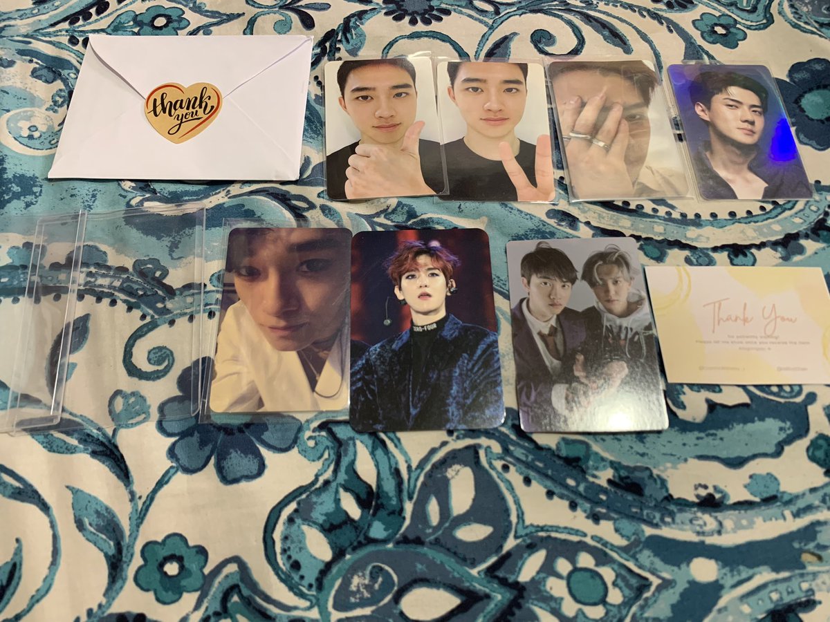 JhncBcld_DKS12's tweet photo. Thank you so much ate Shen! Kyungsoo and Sehun arrived safely! Also, for the Chen Photocard as freebie. Till our next transaction po! ♥️🥰🥰🥰🥰 #itsgivingdae @cosmicRailway_L @AllForChen https://t.co/hY3cFFIf7D