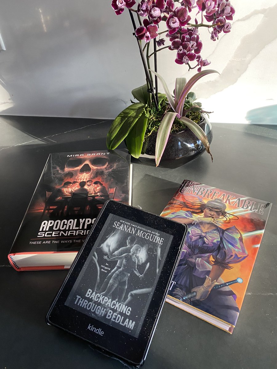 katwalby's tweet photo. @seananmcguire happy book publishing day (and I’m extra lucky as the other two just got delivered yesterday as well). Thank you for providing fodder for my mental health. https://t.co/wGc6qK2kz4
