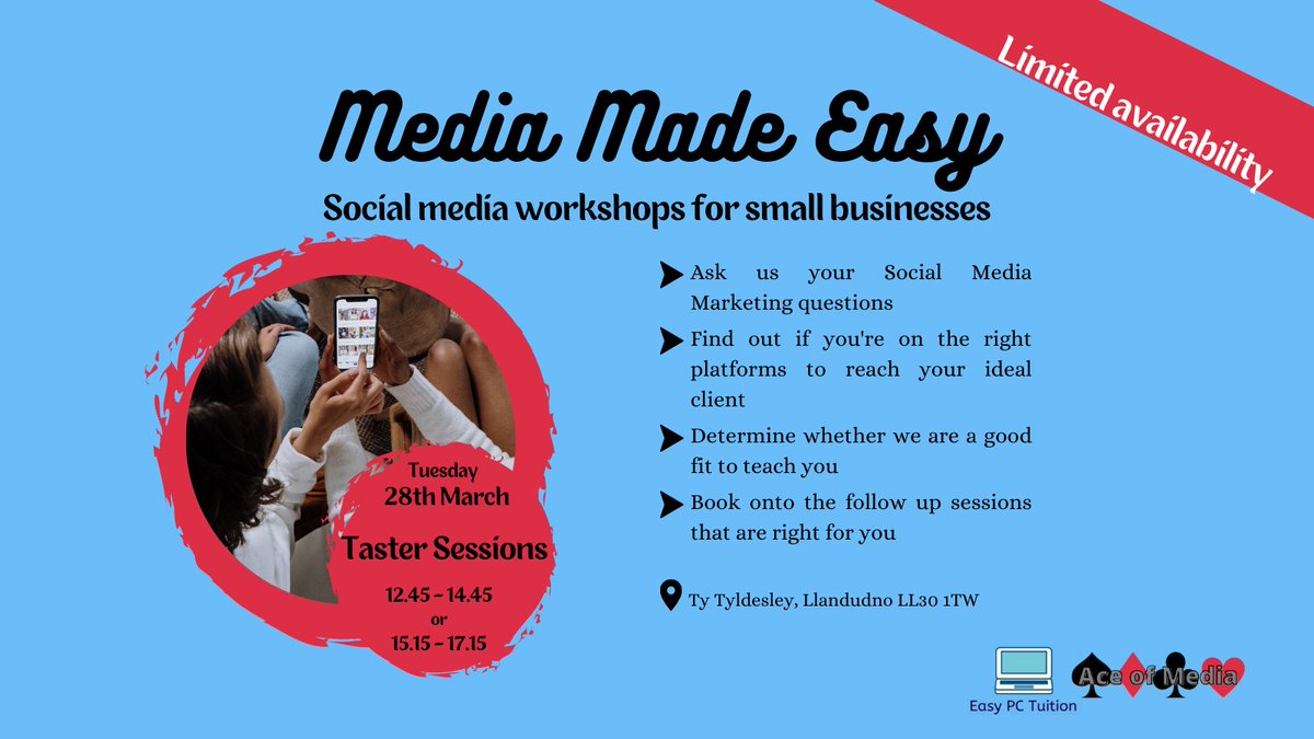 #MediaMadeEasy is a series of workshops to help you learn to promote your business on Social Media through bite-size sessions. In our taster sessions, we want to make sure you're using the best platforms for your business😄

Book now: eventbrite.co.uk/e/which-platfo…
<a href="/EasyPCTuition/">Cathy Jackson</a>