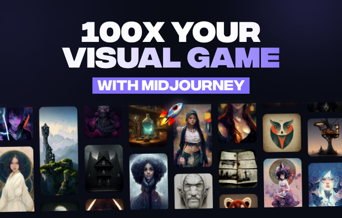 Midjourney can 100x your visual game.

But most people SUCK at writing prompts.

That's why I built this full Midjourney Guide + Secret Prompts.

For 24 hrs, it's FREE.

To get it:
Follow me @CallMeAIGuy
RT this tweet
Reply "free"
&amp; I'll DM it to you