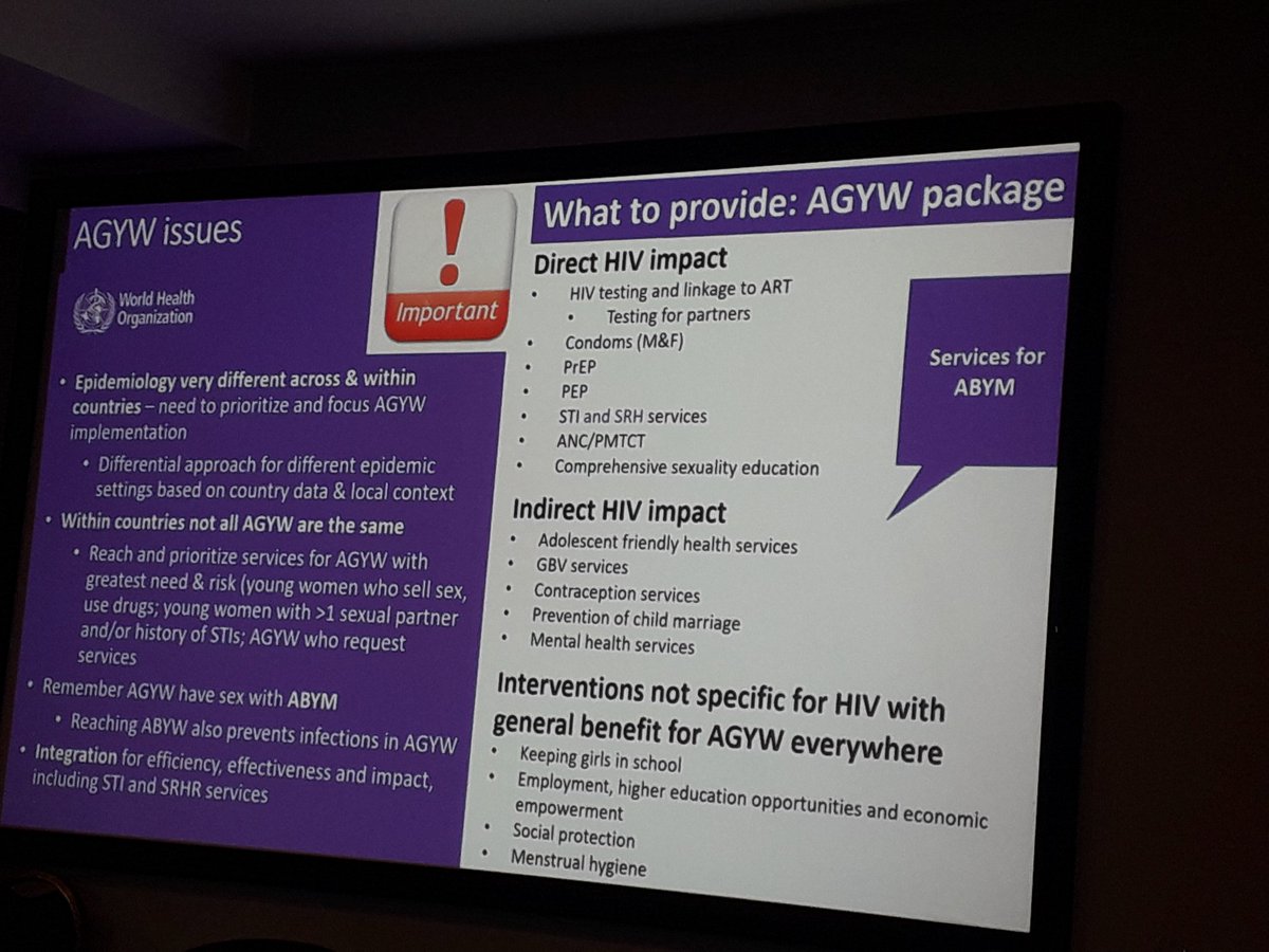WHO presentation synthesizing the need to respond to the vulnerabilities of young people especially AGYW. This is intergal for achieving the 95-95-95 targets 

@PEPFAR @SAYWHATOrg @SRHRAfricatrust @WomenEmpow @youth_gate @yadvocates_hub @SexualTalk @YouthEngageInfo