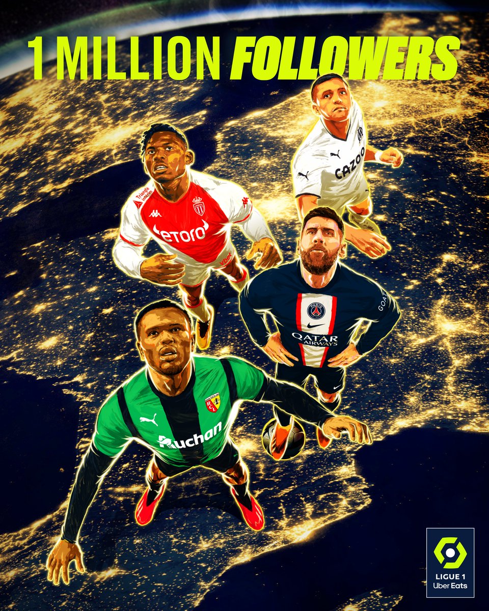 Ligue1_ENG's tweet photo. 🤩 1M FANS = SHIRT GIVEAWAY 🤩

Win a 2022/23 #Ligue1UberEats shirt of your choice 🌟

👉 Tell us your favourite current Ligue 1 player
👉 Follow @Ligue1_ENG
👉 RT this tweet

Thanks a million to all our fans! ❤️ https://t.co/vKKcaIvGsa
