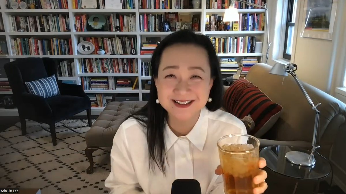 DougBrunt's tweet photo. The brilliant @minjinlee11 talks about everything from @squidgame to the power of fiction to educate. Listen to her here: https://t.co/S4j96oSpcj https://t.co/DeeXsXAWo6
