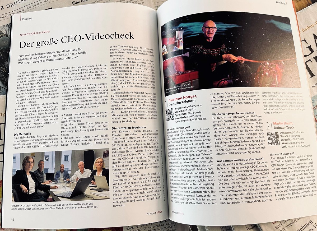 Unser @DaimlerTruck Chef Martin Daum belegt Platz 2 im CEO-Videocheck. Begründung: „Persönlichkeit schlägt Perfektion.“ #Kommunikation funktioniert dann, wenn sie authentisch ist. Mehr dazu im aktuellen @prreport_de📰
Die gesamte IAA Keynote gibt's hier👉youtube.com/watch?v=_3Wmjw…