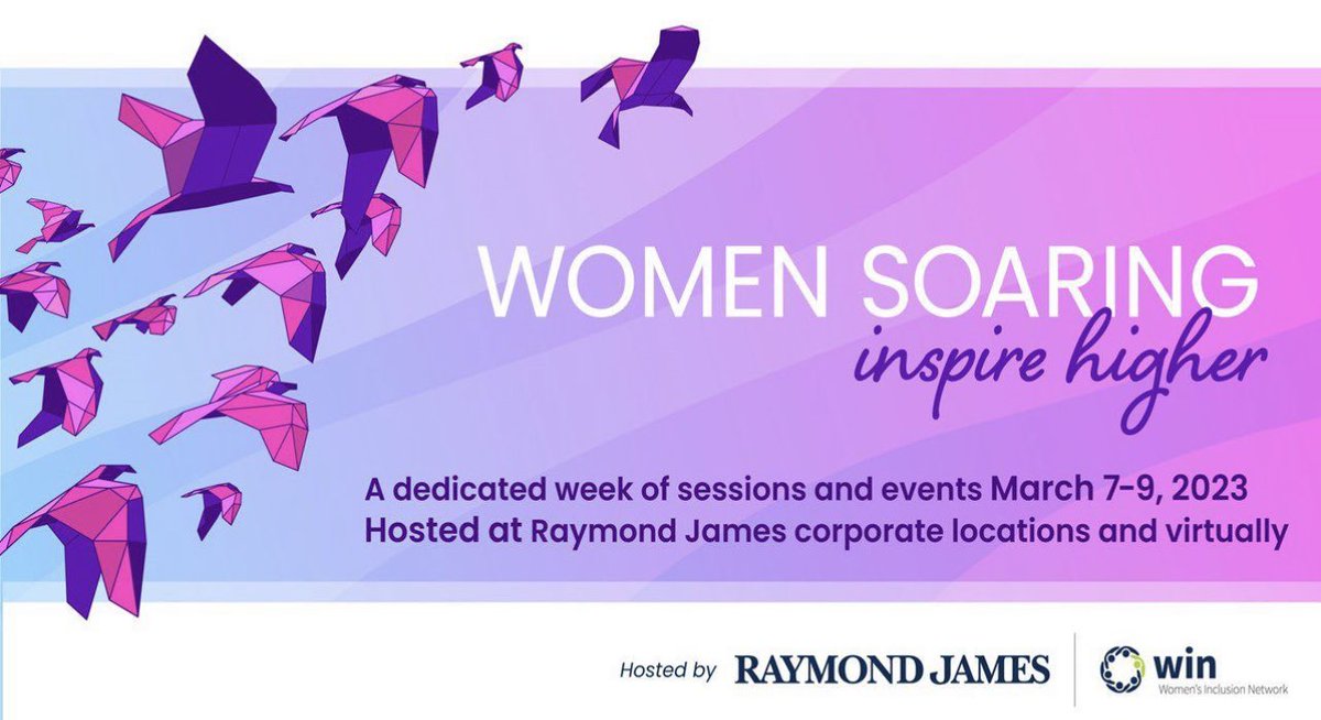 ItsReneeBaker's tweet photo. Excited to attend this year's Raymond James Women Soaring Conference, hosted by the firm's associate network, Women's Inclusion Network! In its 3rd year, the conference provides an opportunity to gain insights from associates and leaders across the firm. #RJWomen #InspireHigher https://t.co/cHlmgYHucr