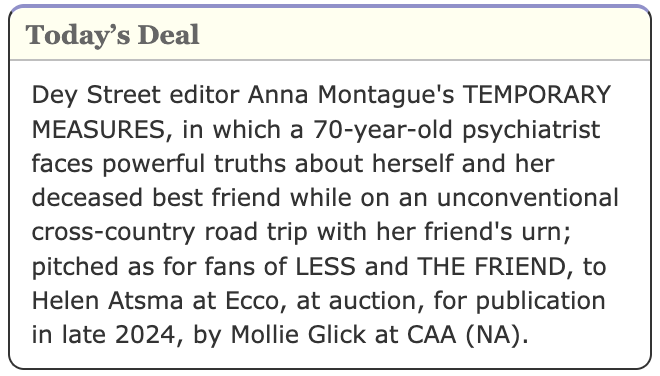 digiruben's tweet photo. Congratulations @theannamontague! @HarperCollins @eccobooks #TemporaryMeasures #2024 https://t.co/I0m6uG98k8