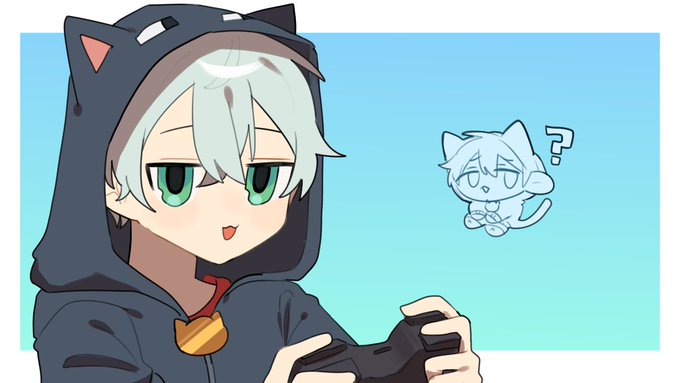 「猫耳パーカー 緑色の眼」のTwitter画像/イラスト(新着)｜2ページ目