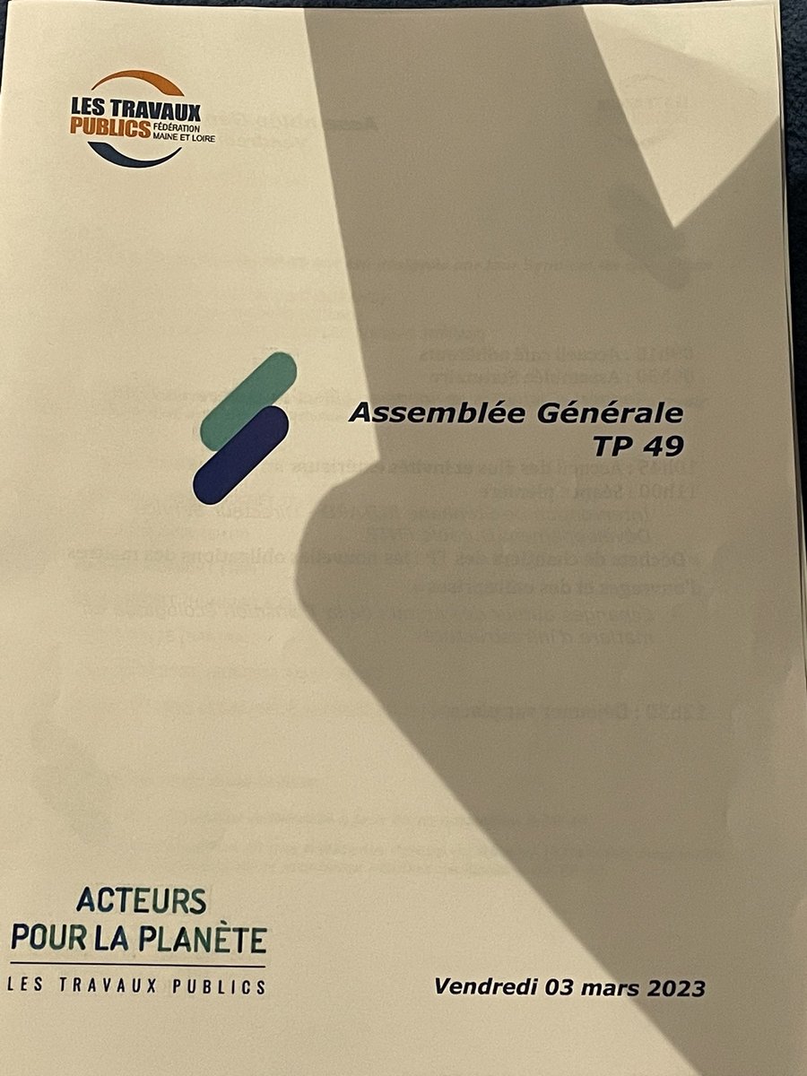 Merci à la #Federation des #travauxPublics et à son président pour leur invitation à l’assemblée générale <a href="/PaysdelaloireTP/">FRTP paysdelaloire</a> Occasion d’exprimer la situation de nos collectivités face aux défis qui se présentent #transition #crise #developpementdurable. <a href="/Amf49Maires/">AMF49</a> <a href="/Prefet49/">Préfet de Maine-et-Loire 🇫🇷🇪🇺</a>