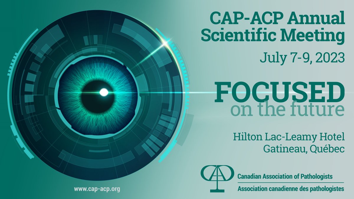 CdnAssocPatholACP (@capacp) on Twitter photo CAP-ACP Annual Scientific Meeting - Focused on the Future - mailchi.mp/cap-acp.org/ca… #CAPACP23 CAP-ACP Annual Scientific Meeting - Focused on the Future - mailchi.mp/cap-acp.org/ca… #CAPACP23