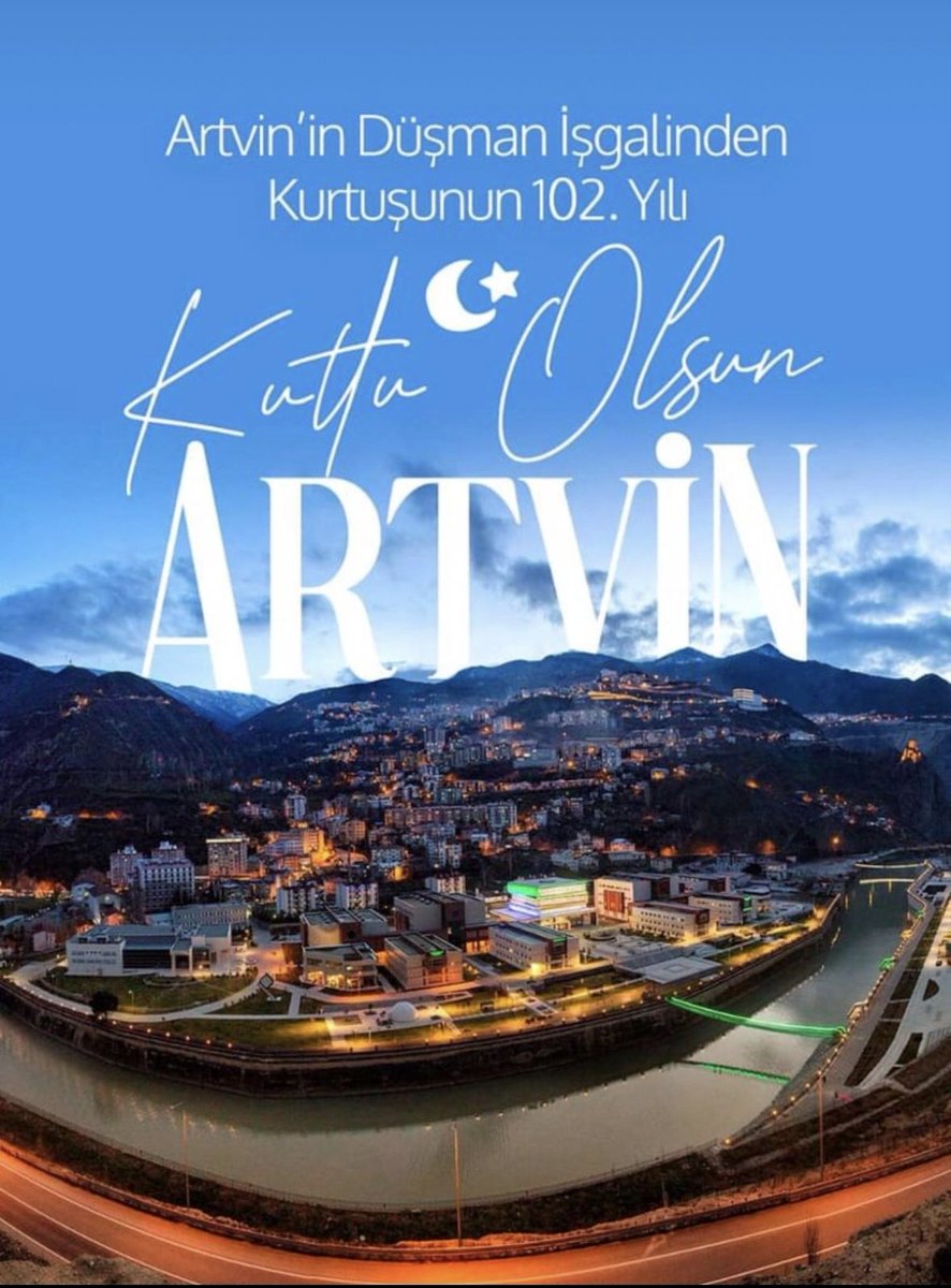 Canım memleketim Artvin'in düşman işgalinden kurtuluşunun 102. Yılı kutlu olsun. 🇹🇷💚 

#Artvin 
#ArtvininKurtuluşuKutluOlsun