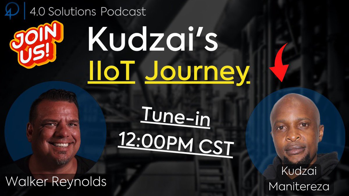 Looking forward to having Kudzai, from @HiveMQ and Industry 4.0 TV on the Podcast today.  Topics: his journey, #digitaltransformation, @arduino Opta, and the present/future of #iiot.