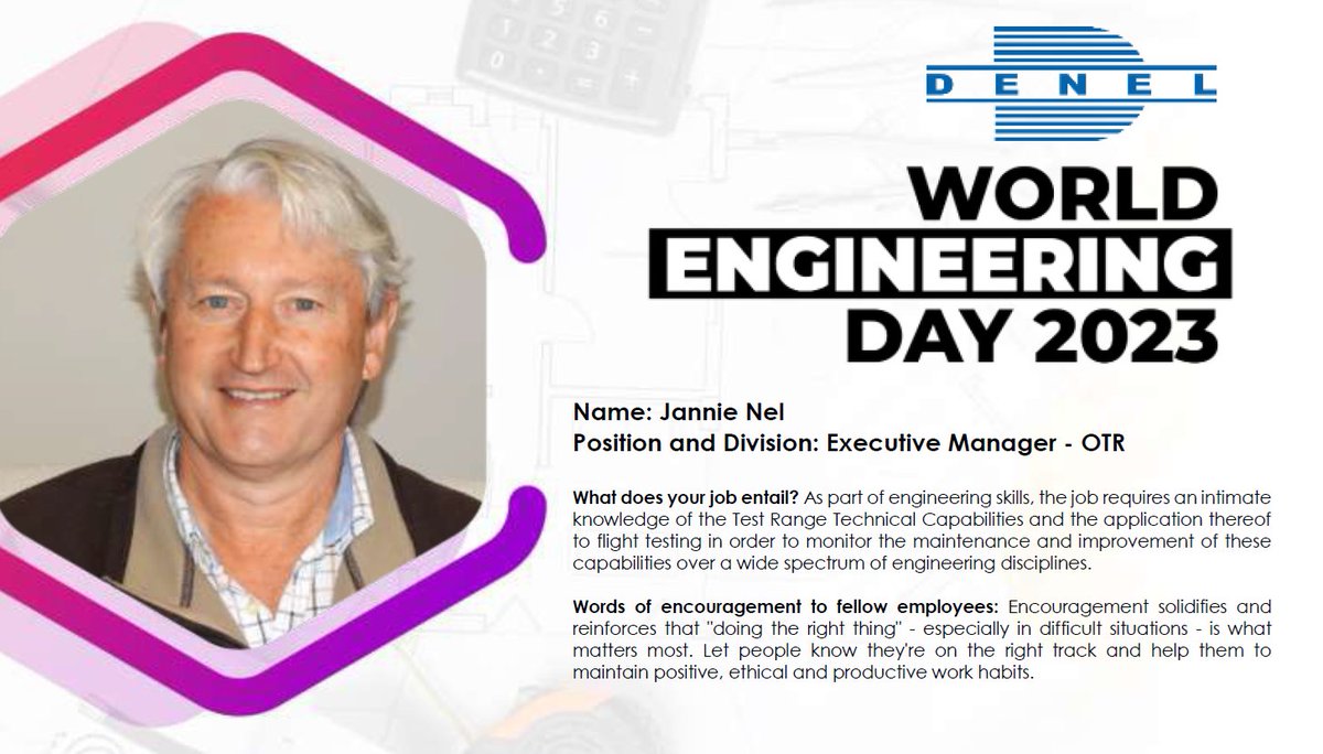 DenelSOC's tweet image. Denel celebrates World Engineering Day!

#worldengineeringday2023
#engineering