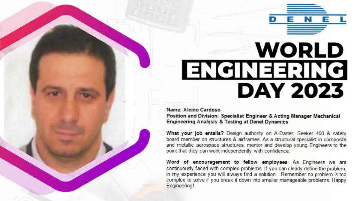 DenelSOC's tweet image. Denel celebrates World Engineering Day!

#worldengineeringday2023
#engineering