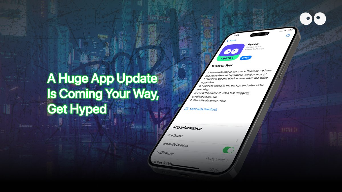 popapp_official's tweet photo. Every week, we share new app updates for our dedicated beta testers. 🚀This week we have more news than updates. Our team is working on a massive update that will bring exciting new features to the test version.📱See more details on medium and comment what you are most excited about! 

https://t.co/Q75NT0ZBx3

#Pop #SocialFi #TechUpdate #AppUpdate