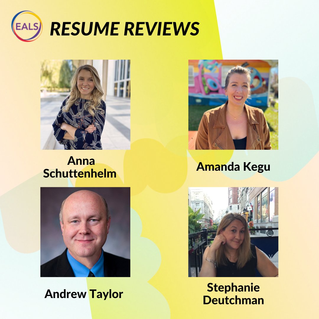 We’re excited to provide the opportunity for you to spruce up your resume during EALS! Here’s how:

🎟️ Head to the link in our bio to buy a ticket
💻 Sign up for one-on-one Resume Review (bottom of Eventbrite page)
✅ Get helpful feedback during EALS on 3/26

#EALS2023