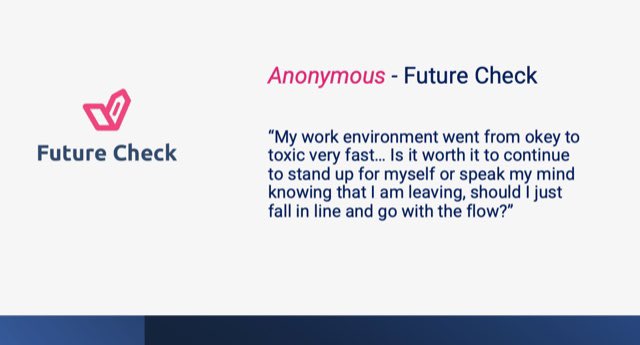 futurecheckme's tweet photo. What advice would you give from your personal experience?

#shareworkexperiences #future #career #careeradvice #careergrowth  #workenvironment #community #anonymous #southafrica #africa #jointheteam #employeeengagement #changinglives #companyculturematters #yourfuturethatsacheck https://t.co/OlporjBYmO