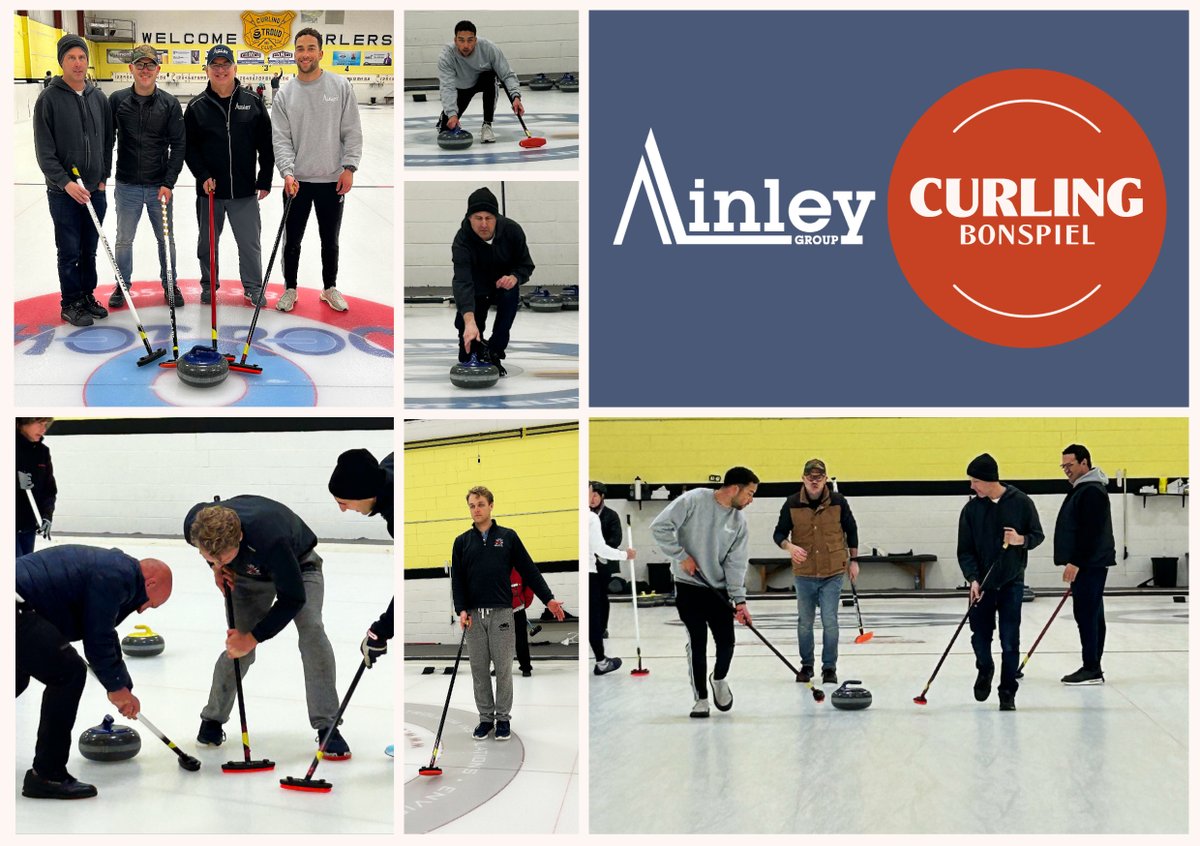 Ainley staff had a blast this past weekend at the @OACETT Georgian Bay Chapter Curling Bonspiel in #Barrie! Our team didn't sweep up the trophy, but they had a lot of fun trying! #curling #engineering #GeorgianBay