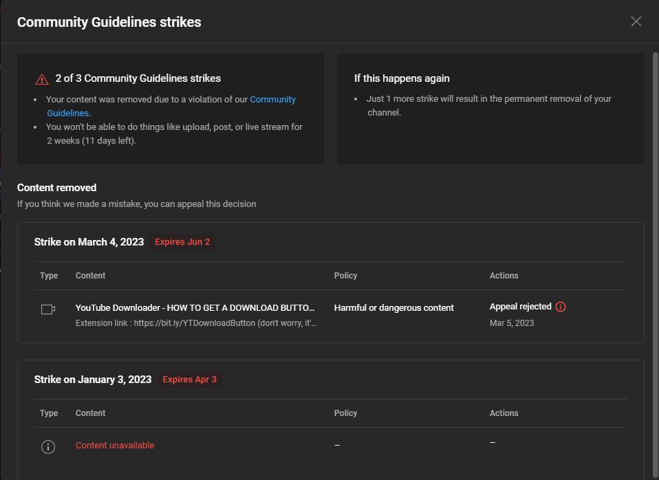 subtowolfy's tweet photo. Wassup, @TeamYouTube! Recently, a video of mine got restored, but the strike from it hasn't been removed (https://t.co/MAgRpCSQf3). This video also got deleted with no valid reason &amp; got a strike (https://t.co/MpEAnsUW2u). Please, I do have some vids to post on yt but I can't:( https://t.co/9eBqJyFnK3