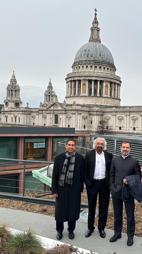 INCDataDept's tweet photo. .@INCIndia data analytics head @pravchak with our leader @RahulGandhi ji in London https://t.co/rALcozkmBL