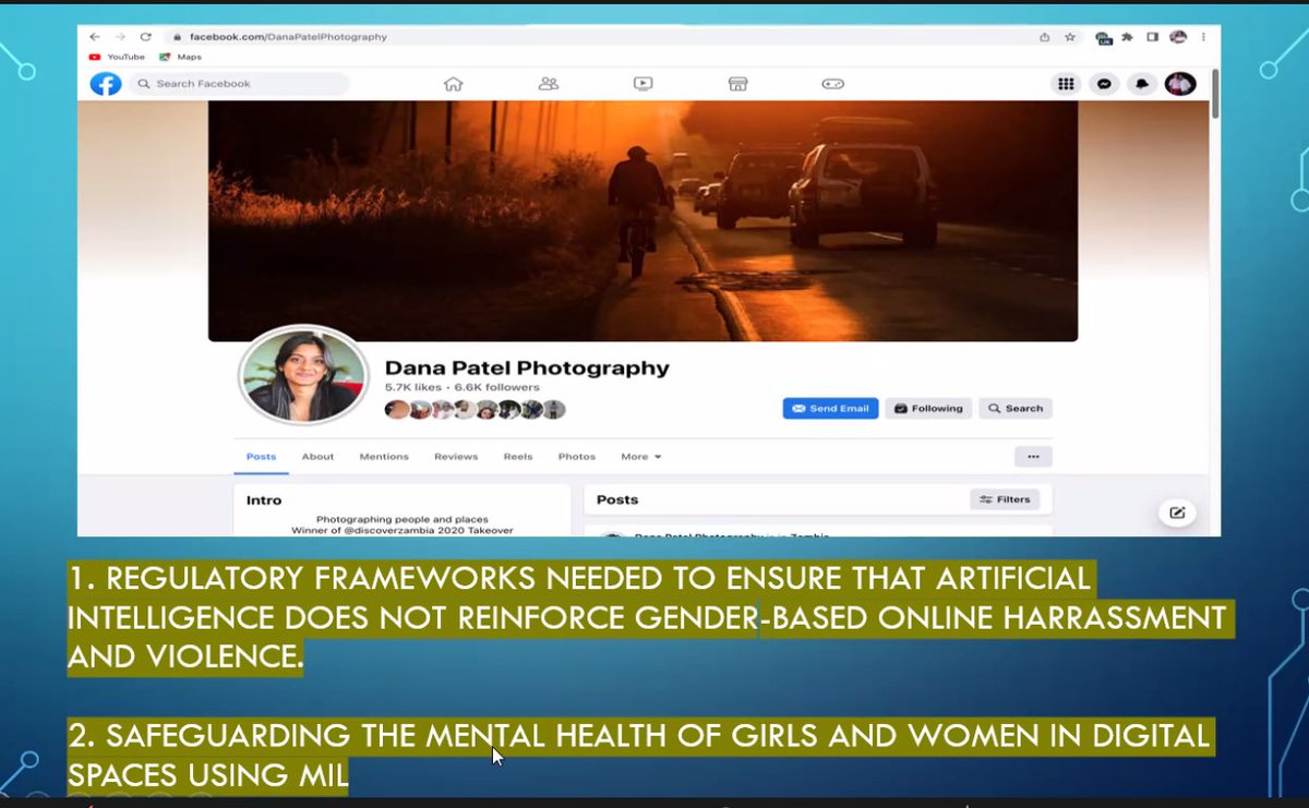 ZITEC5's tweet photo. #DanaPatel gives first hand experience on how she has taken advantage of the regulatory framework to ensure that she safely interacts with her clients in online platforms to advance her work.
#MIL4GenderEquality
#EmbraceEquity
#promotingdigitalequity
#IWD2023
@UNESCO @Ochiwamba1 https://t.co/87NuaWpMja