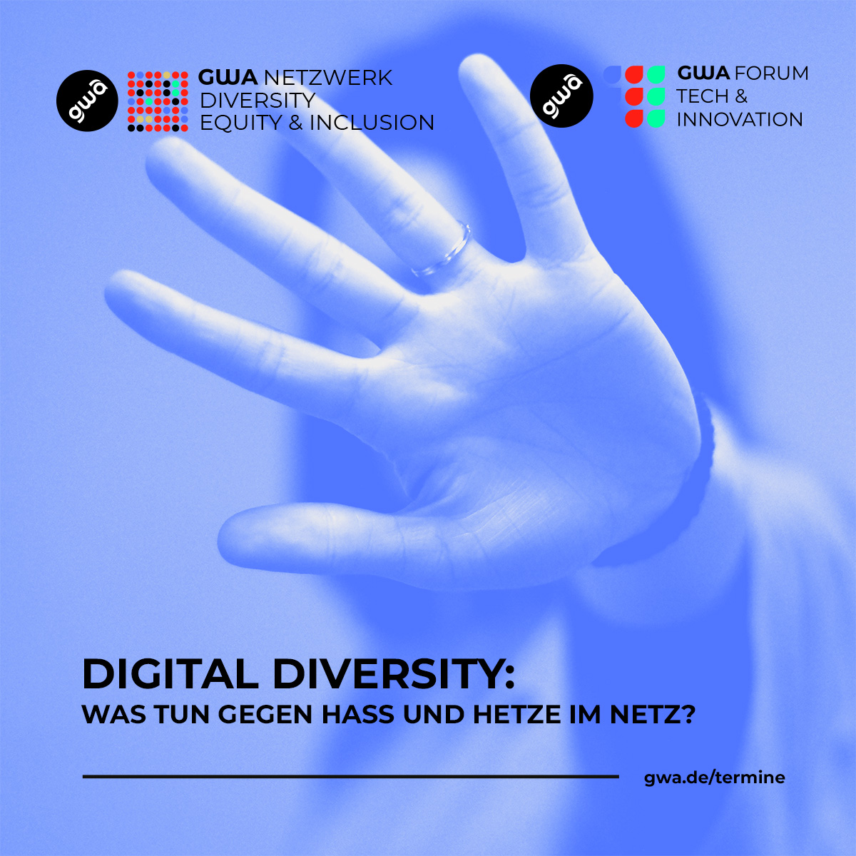 Was tun gegen Hass und Hetze im Netz? Am 15.3. 10:30 Uhr diskutieren darüber Anna-Lena v. Hodenberg <a href="/HateAid/">HateAid</a>, Sabine Frank (YouTube), Mola Adebisi &amp; Nina Haller <a href="/MeetTheMonks/">MonksAI</a> mit Laura Schlotthauer &amp; Claudia Díaz. Jetzt anmelden: >bit.ly/3JlmEzY< #DigitalDiversity