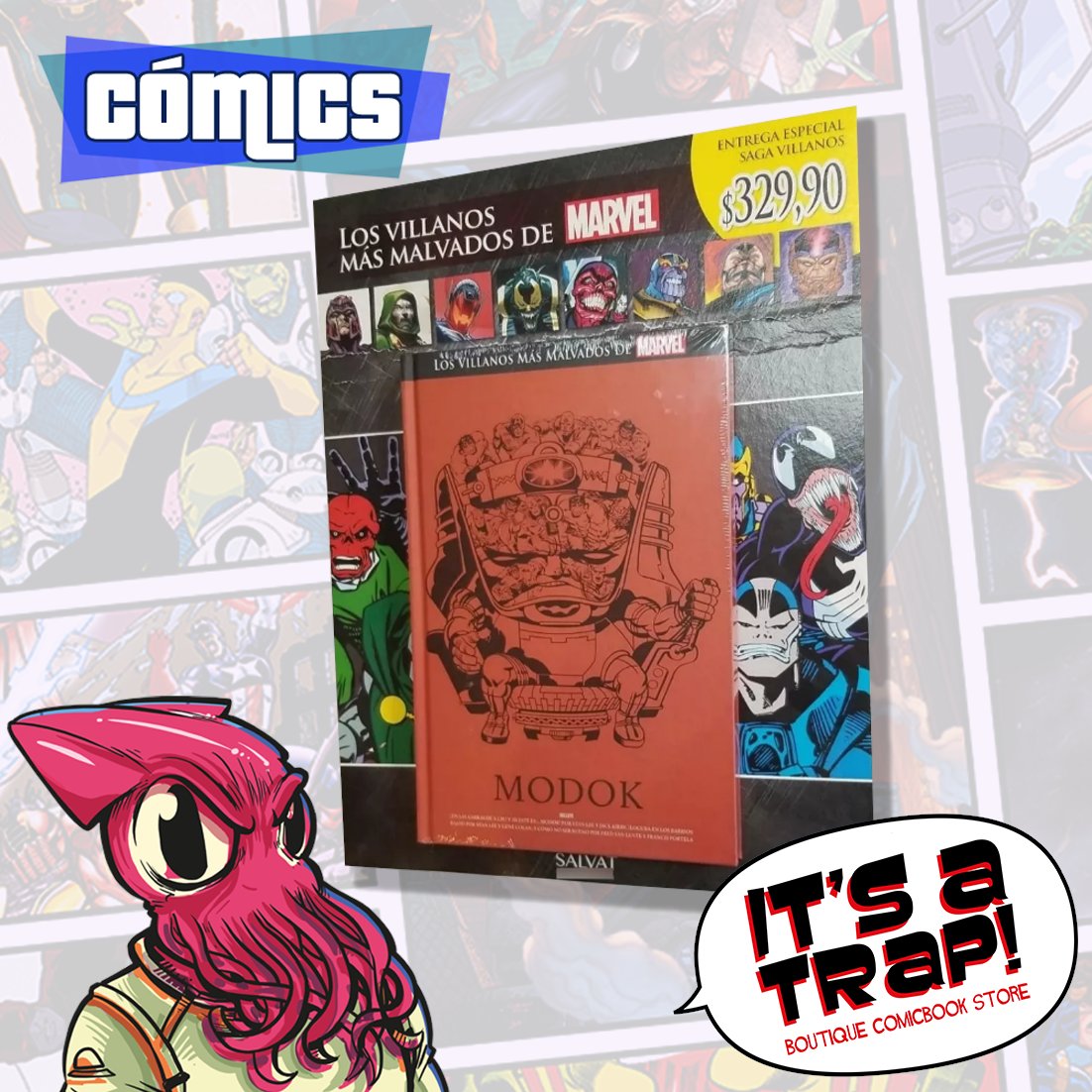 itsatrapcomic's tweet photo. ¡Recomendado It's a trap a Trap Boutique Comicbook store! 
Los Villanos Mas Malvados De Marvel Salvat M.O.D.O.K

Mental/Mobile/Mechanized
Organism
Designed
Only for
Killing
Organismo Mental/Móvil/Mecanizado Diseñado Sólo para Matar.
¿Querés conocer su verdadero origen? https://t.co/hCNwFEh6TS