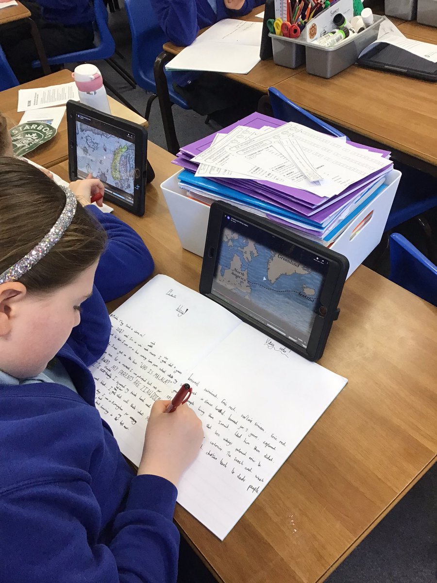 Christletonpri's tweet image. Year 5 have been using Google Earth Voyager to explore Viking routes taken by Erik the Red and Leif Ericson. #cpshistory #cpscomputing