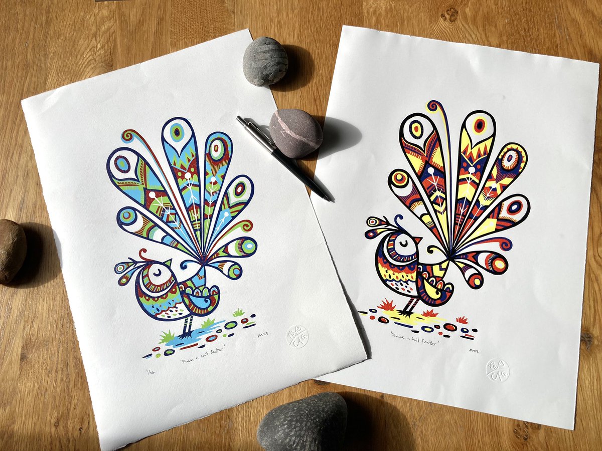 Mezandy's tweet photo. My two new limited edition reduction prints are now available on my Etsy for a discounted price for the first 48 hours … https://t.co/Cvs27xbIsg #printmaking #linocut #reductionprint #custard4gravy https://t.co/Y4nS4uVDHI