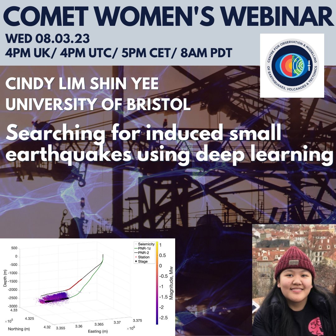 For #InternationalWomensDay, I was invited to give a talk alongside other very accomplished women (Dr. <a href="/LinShen_forest/">Lin Shen</a> and Dr. <a href="/samengwell/">Dr Sam Engwell</a>) for <a href="/NERC_COMET/">UK COMET</a>! Come and listen if you can 🥳
8 March (tomorrow), 4PM UK time.
Webinar registration here: bit.ly/3F4gQZ0
#IWD2023