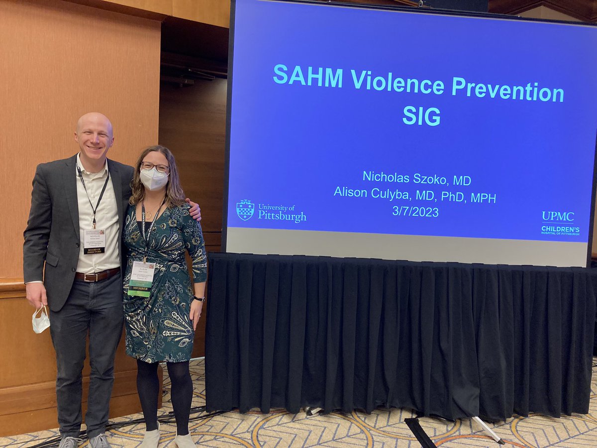 So excited to kick of #SAHM23 with this important talk from our own fellow @nszoko and faculty @alisonculyba! #adolescentmedicine #violenceprevention #joinus