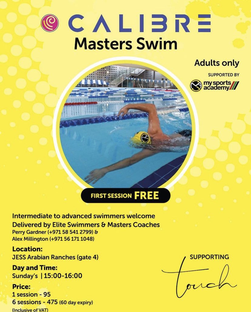 Calling all adult intermediate to advance swimmers to join us for Calibre Masters Swim every Sunday! 🏊‍♀️ Your first session is FREE 🤯

Price: 1 session - 95, 6 sessions - 475 (prices including VAT) 

DM for more information! 

#adultswim #swimlessons #swimmingcommunity #msa