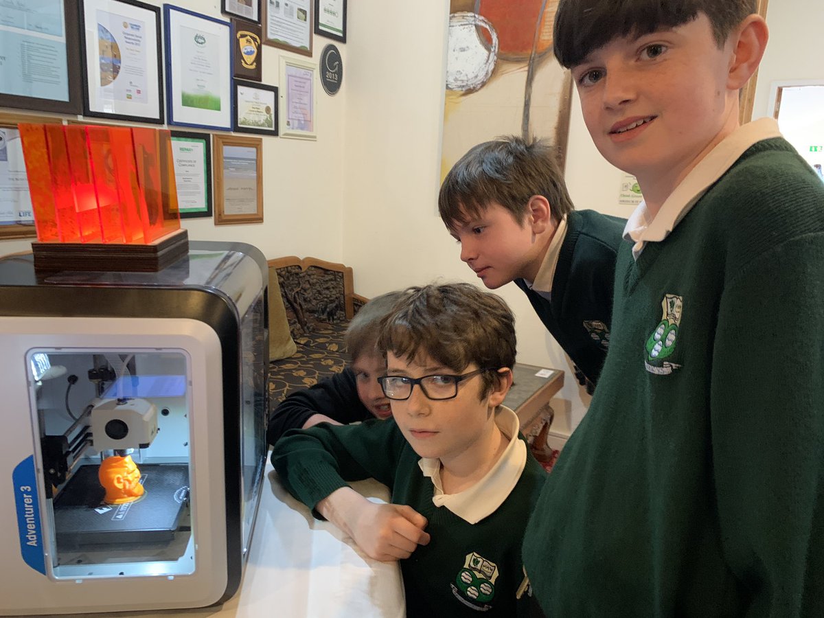 FabLabMH's tweet photo. At the @StudentEntProg awards in Carrick On Shannon today with @LEOLeitrim. Lots of interest in the Fab Lab machines and great to see the students using them for their #minicompany projects. Beautiful awards handcrafted by Roy Humphreys. https://t.co/nXzQVW23Dv