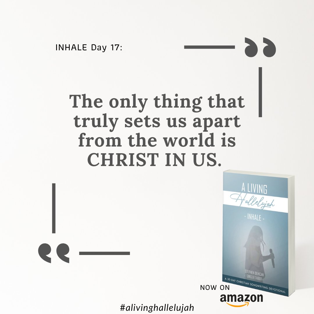 An excerpt from our 30 Day Devotional For Christian Songwriters. For more motivation and inspiration you can find the book here: bit.ly/inhalebook

#ALivingHallelujah #Christian #Devotional #Songwriter  #ChurchCreatives #ChristianCreator #ChurchLife #ChristianCreatives