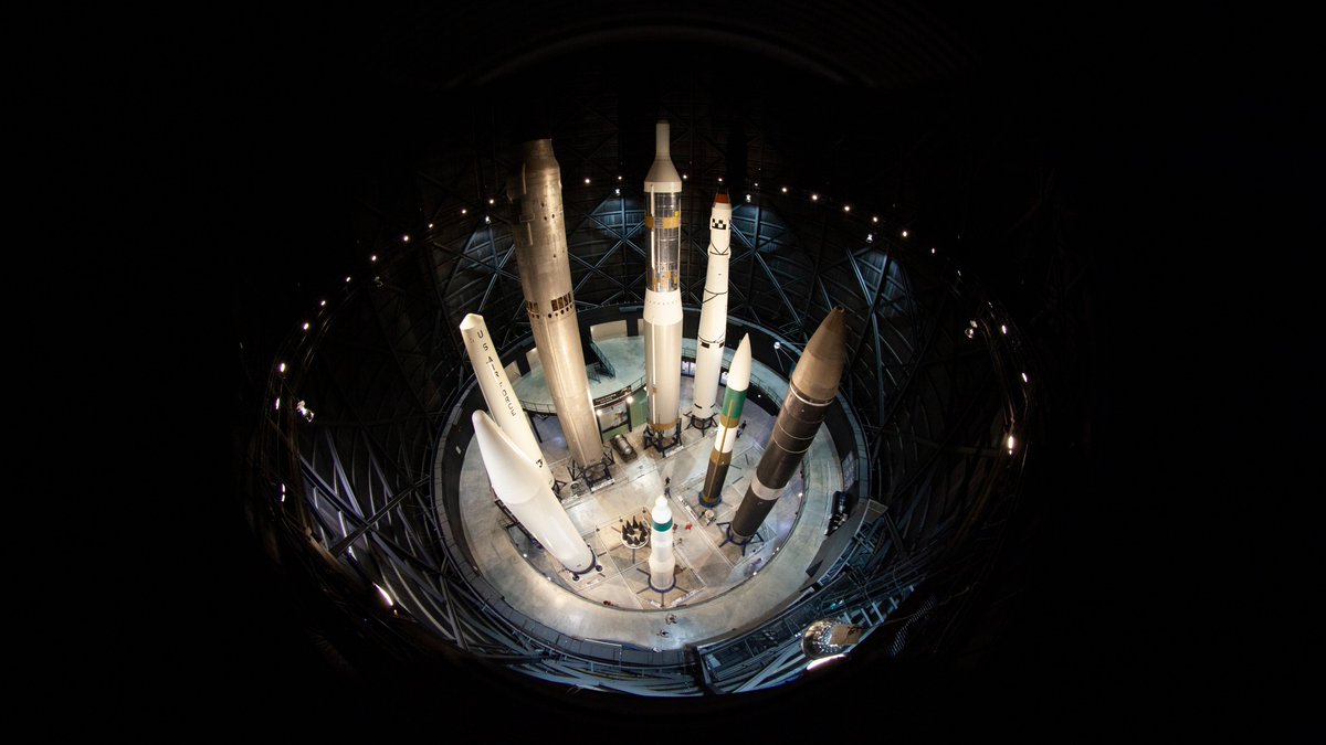 AFmuseum's tweet image. Opened to the public in 2004, the Missile Gallery is contained in a silo-like structure that stands 140 feet high. Visitors can view missiles such as the Titan I and II and Jupiter from ground level or can take in an aerial view from an elevated platform. #afmuseum100 #spacegeek