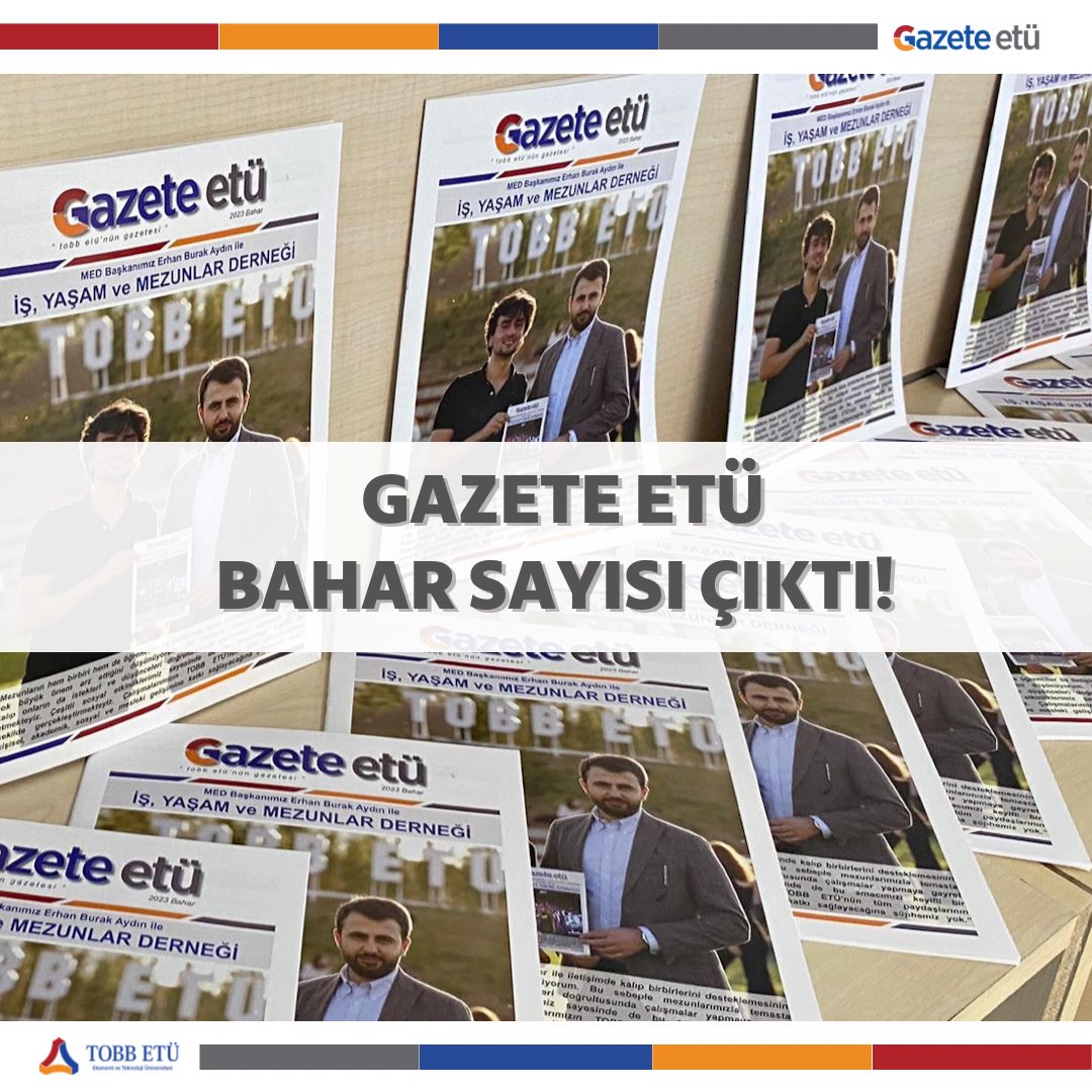 Gazete ETÜ'nün bahar sayısı sizlerle! 🌟

Keyifli okumalar. 😇

#GazeteETÜ