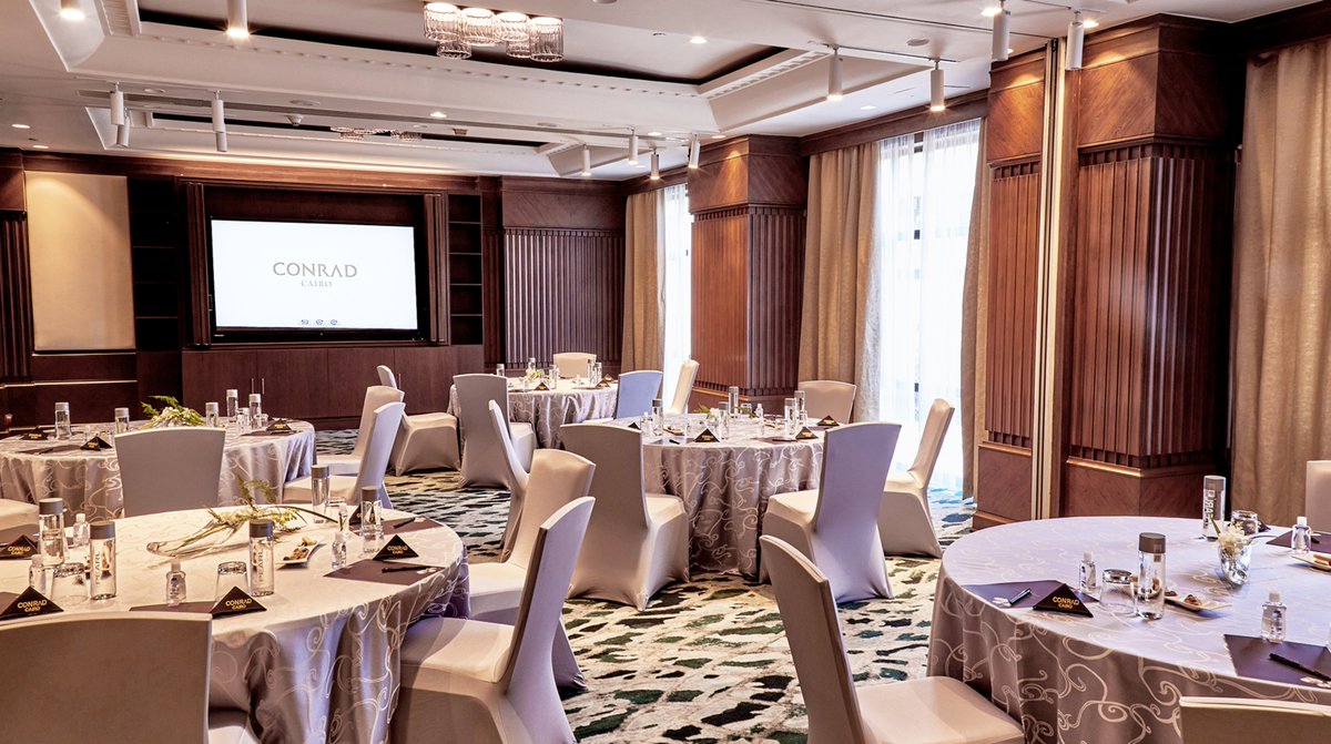 ConradCairo's tweet photo. Top notch level of professionalism and style.

For more information contact us on Events.conradcairo@conradhotels.com
25808750 or 25808757.

#ConradCairo #WeAreHilton #WeAreHospitality #TasteOfHilton #luxuryHotel #nileview #conradwedding #conradevents https://t.co/i62nwf2hfX