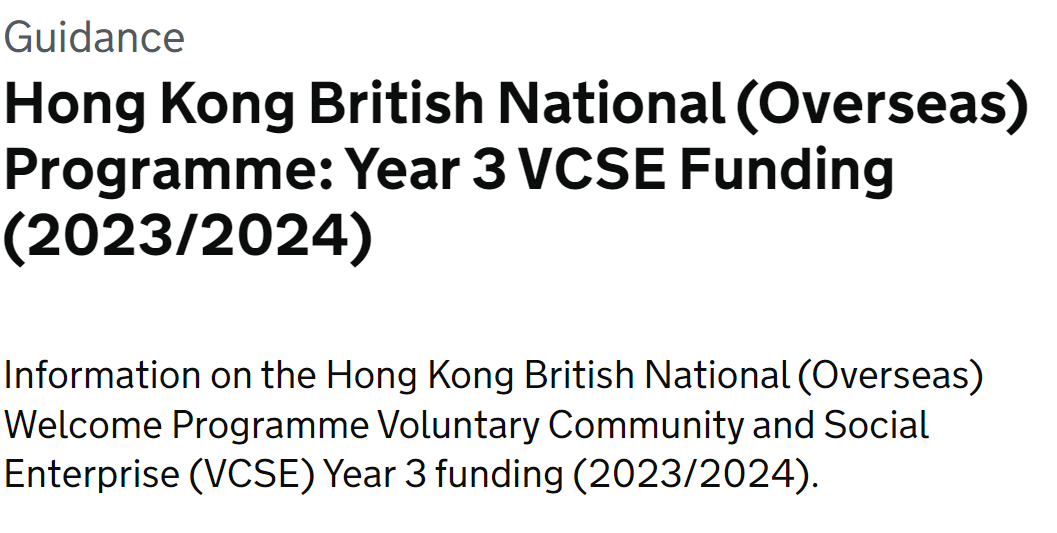 MigrationYorks's tweet image. Funding has been confirmed by @luhc for a third year of the #HongKongWelcomeProgramme.

£2.6 million is available for voluntary organisations - applications are open until the end of March. Find out more here: orlo.uk/KDUi4

#VCSE #HongKong