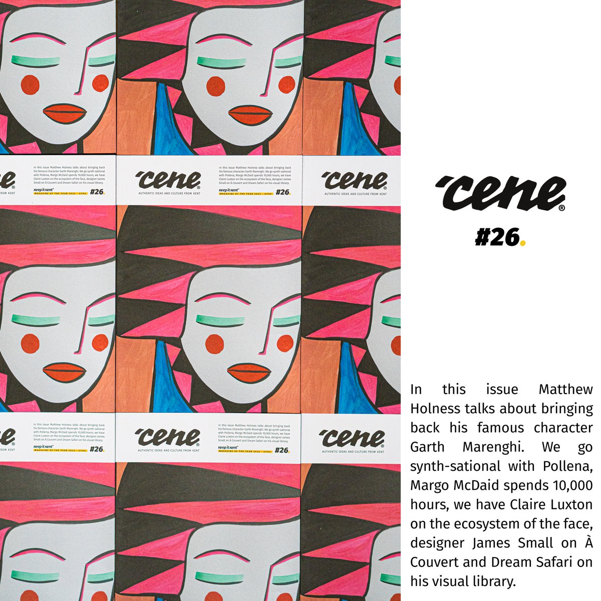 ISSUE #26 OUT NOW cenemagazine.co.uk/edition-26 @MrHolness talks about bringing back his most famous character. We go synth-sational with @pollenamusic , Margo In Margate spends 10,000 hours, designer James Small on @a_couvert .. plus much more #keepitkent #cenemag #kent #culture