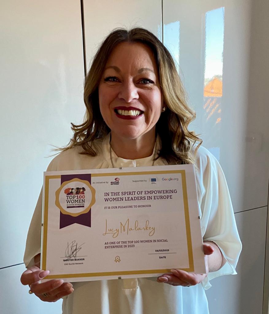 So proud of our Director <a href="/LucyMalarkey/">Lucy Malarkey</a> named as one of the Top 100 Women in Social Enterprise by the <a href="/EuclidNetwork/">Euclid Network</a>.

Announced during their #IWD23 webinar, this award recognises the achievements and challenges of being a woman in the European #SocEnt ecosystem.

Well done Lucy!